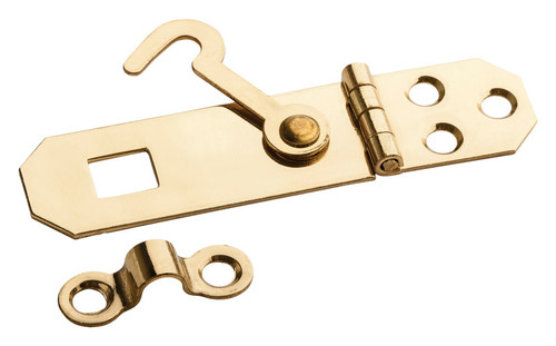 National Hardware - N211-912 - Solid Brass 2-3/4 in. L Hasp w/Hook 1