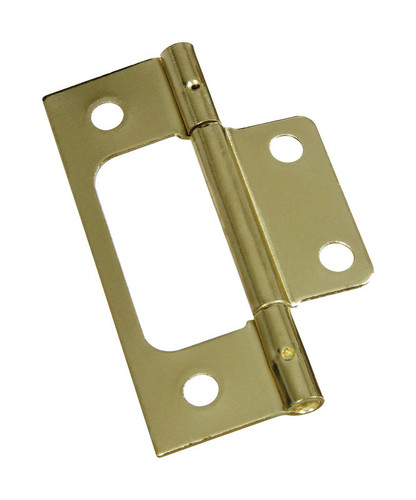 National Hardware - N146-951 - 3 in. L Brass-Plated Door Hinge - 2/Pack
