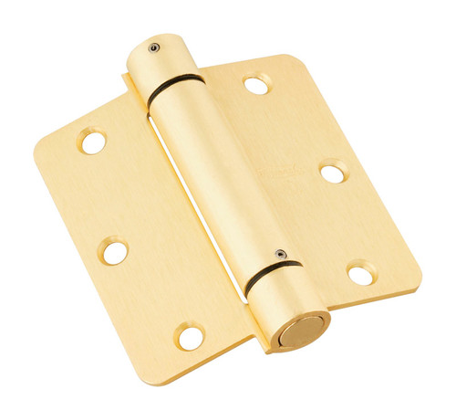 National Hardware - N185-199 - 3-1/2 in. L Brass-Plated Spring Hinge - 1/Pack