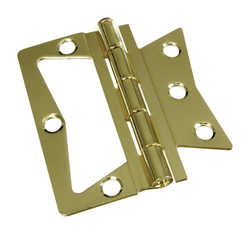 National Hardware - N244-806 - 3-1/2 in. L Brass-Plated Door Hinge - 2/Pack