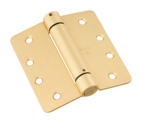 National Hardware - N185-207 - 4 in. L Brass-Plated Spring Hinge - 1/Pack