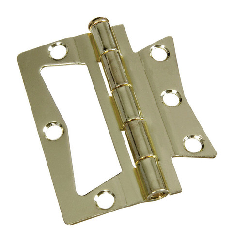 National Hardware - N244-780 - 3 in. L Brass-Plated Door Hinge - 2/Pack