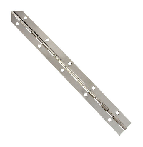 National Hardware - N265-371 - 12 in. L Nickel Continuous Hinge - 1/Pack