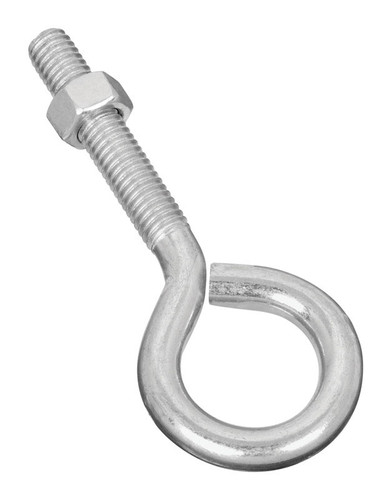 National Hardware - N221-267 - 3/8 in. x 4 in. L Zinc-Plated Steel Eyebolt Nut Included