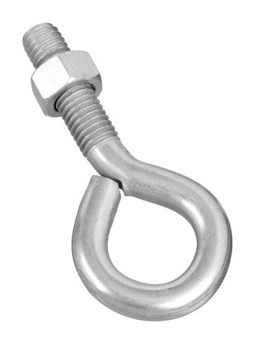 National Hardware - N221-309 - 1/2 in. x 4 in. L Zinc-Plated Steel Eyebolt Nut Included