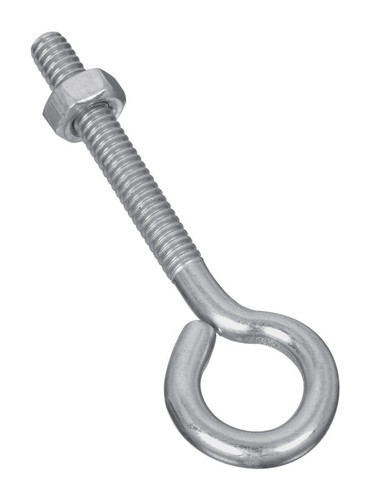 National Hardware - N221-119 - 1/4 in. x 3 in. L Zinc-Plated Steel Eyebolt Nut Included