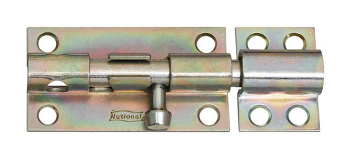 National Hardware - N162-370 - 4 in. L Zinc-Plated Steel Heavy Duty Barrel Bolt - 1/Pack