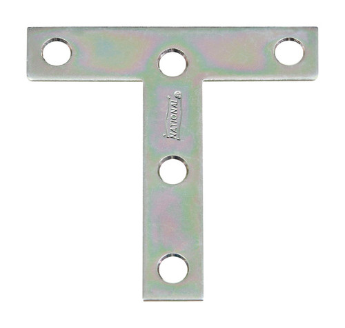 National Hardware - N113-704 - 3 in. H x 0.07 in. W x 3 in. L Zinc-Plated Steel T-Plate