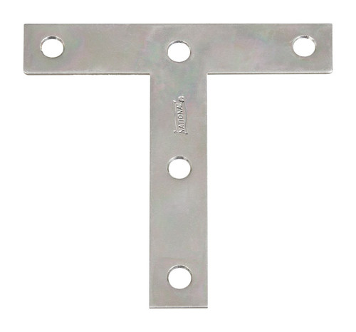 National Hardware - N113-753 - 4 in. H x 4 in. W x 0.07 in. D Zinc-Plated Steel Tee Plate