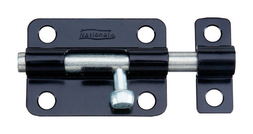 National Hardware - N151-522 - 3 in. L Black Steel Barrel Bolt - 1/Pack