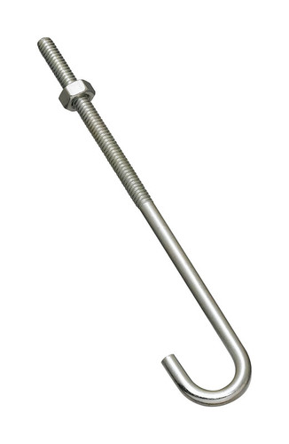 National Hardware - N232-900 - Zinc-Plated Silver Steel 6 in. L J-Bolt 100 lb. - 1/Pack