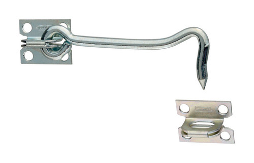 National Hardware - N122-283 - 5 in. L Zinc-Plated Silver Steel Gate Hook w/Staples - 1/Pack