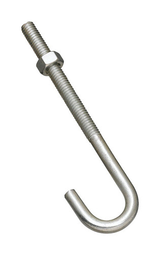 National Hardware - N232-926 - Zinc-Plated Silver Steel 5 in. L J-Bolt 160 lb. - 1/Pack