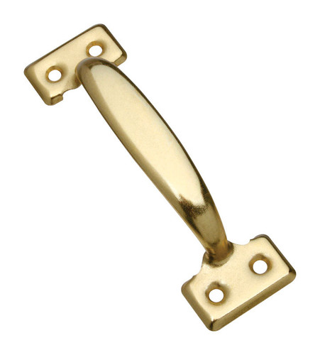 National Hardware - N116-889 - 5-3/4 in. L Bright Brass Gold Steel Door Pull