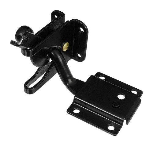 National Hardware - N342-626 - 2 in. H x 2.17 in. W x 4.13 in. L Black Steel Automatic Gate Latch