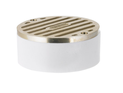 NDS - 909B - 3 in. Satin Round Brass Drain Grate