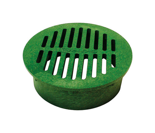 NDS - 50 - 6 in. Green Round Polyolefin Drain Grate