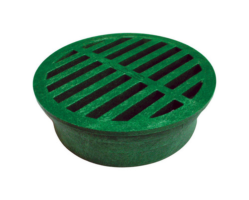 NDS - 13 - 4 in. Green Round Polyolefin Drain Grate