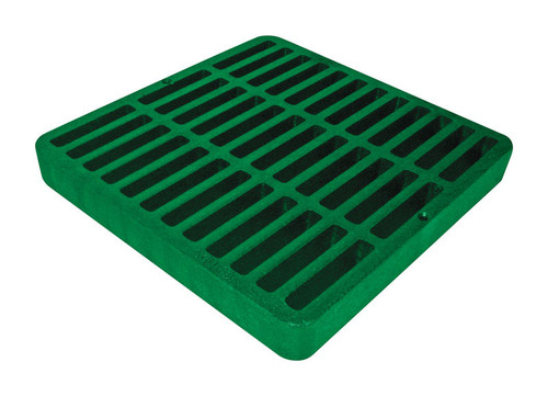 NDS - 990 - 9 in. Green Square Polyethylene Drain Grate