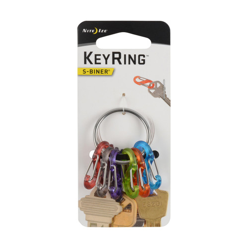 Nite Ize - KRG2-11-R3 - KeyRing S-Biner 2.2 in. Dia. Stainless Steel Assorted Key Ring