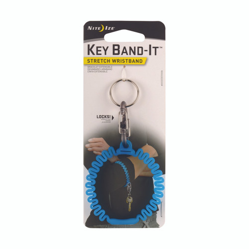 Nite Ize - KWB-03-R6 - Band-It 2.5 in. Dia. Plastic Blue Wristband Key Ring