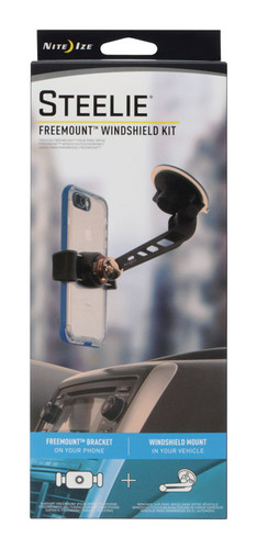 Nite Ize - STFWK-01-R8 - Steelie Black/Silver Windshield Cell Phone Mount For All Mobile Devices