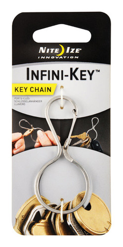 Nite Ize - KIC-11-R3 - Infini-Key 2 in. Dia. Stainless Steel Silver Key Ring