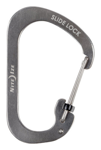 Nite Ize - CSL4-11-R6 - SlideLock 3.1 in. Dia. Stainless Steel Silver Carabiner Key Holder