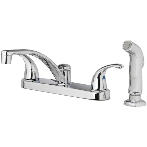 OakBrook - 810NC-F5001 - Coastal 2 handle Kitchen w/Sprayer Two Handle Chrome Kitchen Faucet Side Sprayer Included