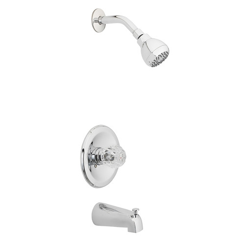 OakBrook - 832X-0401 - Essentials 1-Handle Chrome Tub and Shower Faucet
