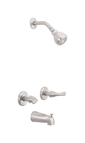 OakBrook - 833X-1004 - Essentials 2 Lever Handle Tub and Shower 2-Handle Brushed Nickel Tub and Shower Faucet