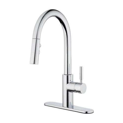 OakBrook - 67553-0601 - Vela One Handle Chrome Pulldown Kitchen Faucet