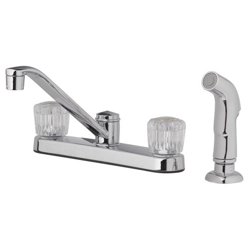 OakBrook - 810N-D4101 - Essentials Two Handle Chrome Kitchen Faucet Side Sprayer Included