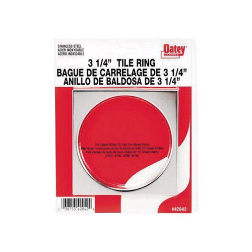 Oatey - 42042 - 3-1/4 in. Dia. Stainless Steel Square Tile Ring