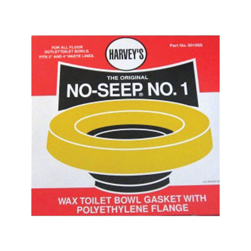 Oatey - 001005-24 - Harvey's No-Seep Wax Ring Polyethylene/Wax For 3 inch and 4 inch Waste Lines