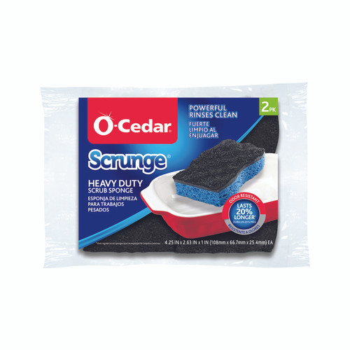 O-Cedar - 148377 - Scrunge Heavy Duty Sponge For Non-Scratch 7.5 in. L - 2/Pack