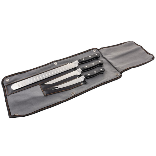 Oklahoma Joe's - 5789579R04 - Stainless Steel Black/Silver Knife Set 3/pc.
