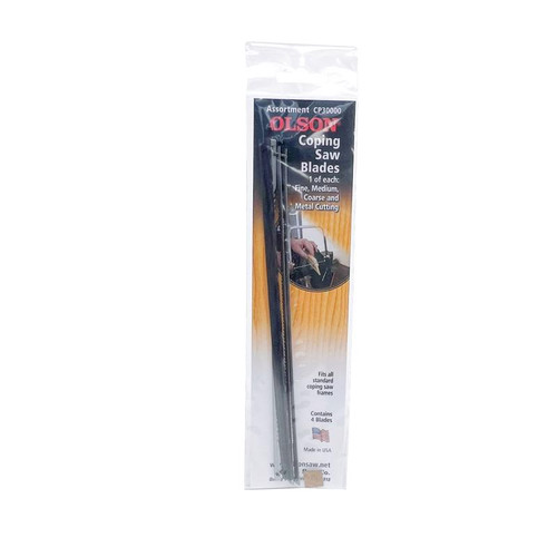Olson Saw - CP30000BL - 6-1/2 in. Carbon Steel Coping Saw Blade 6 TPI - 4/Pack