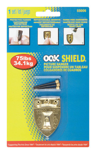 OOK - 55006 - Shield Picture Hanger 75 lb. - 1/Pack