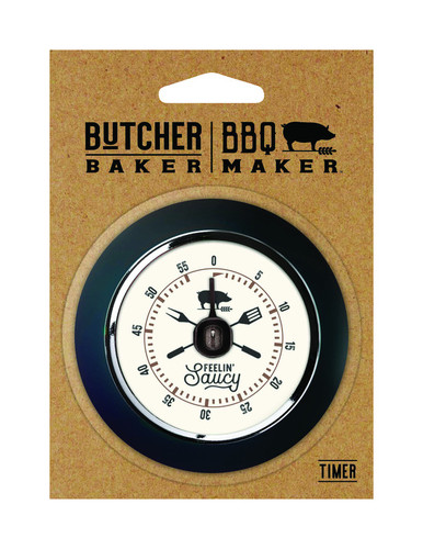 Open Roads - 90170855 - Butcher Baker BBQ Maker Feelin' Saucy Timer Metal/Plastic - 1/Pack