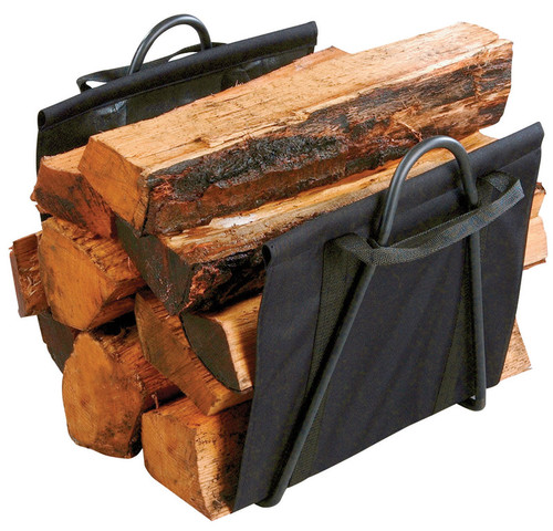 Panacea - 15216 - Black Matte Steel Log Rack