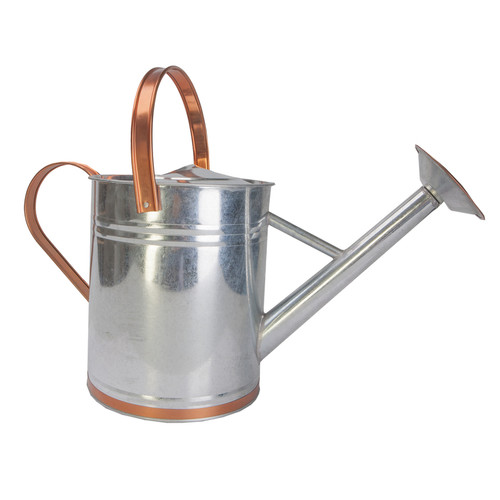 Panacea - 84895 - Copper/Silver 2 gal. Galvanized Steel Watering Can