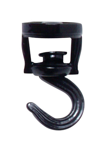 Panacea - 86131 - Black Steel 3-9/16 in. H Swivel Swag Hook - 1/Pack