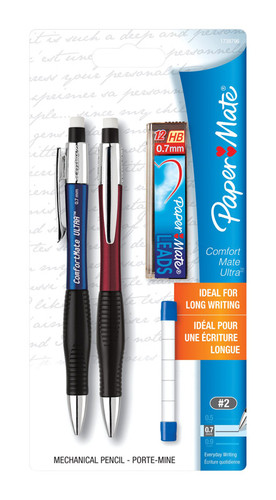 Paper Mate - 1738796 - Comfort Mate Ultra HB Mechanical Pencil - 2/Pack
