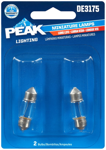 Peak - DE3175LL-BPP - Incandescent Indicator Miniature Automotive Bulb DE3175