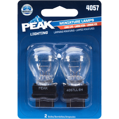 Peak - 4057LL-BPP - Halogen Parking/Stop/Tail/Turn Miniature Automotive Bulb 4057