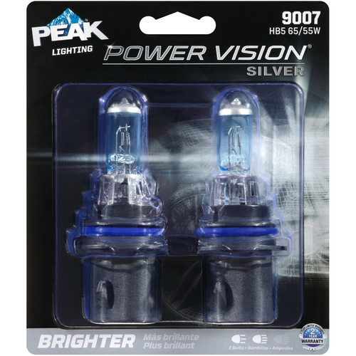 Peak - 9007PVS-2BPP - Power Vision Silver Halogen High/Low Beam Automotive Bulb 9007 HB5 65/55W