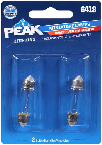 Peak - 6418LL-BPP - Halogen Indicator Miniature Automotive Bulb 6418