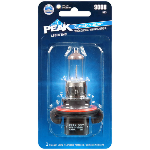 Peak - 9008-BPP - Classic Vision Halogen High/Low Beam Automotive Bulb 9008 H13