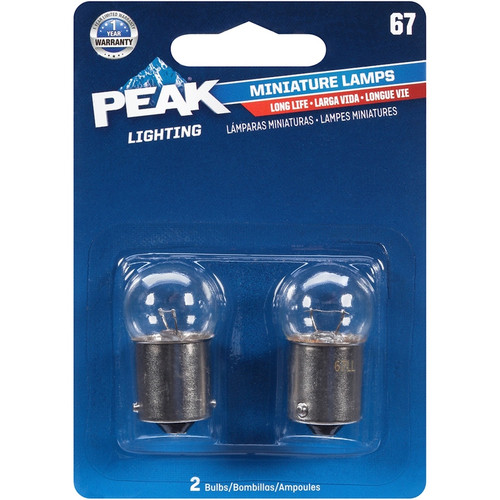 Peak - 67LL-BPP - Incandescent Fog/Forward Miniature Automotive Bulb 67